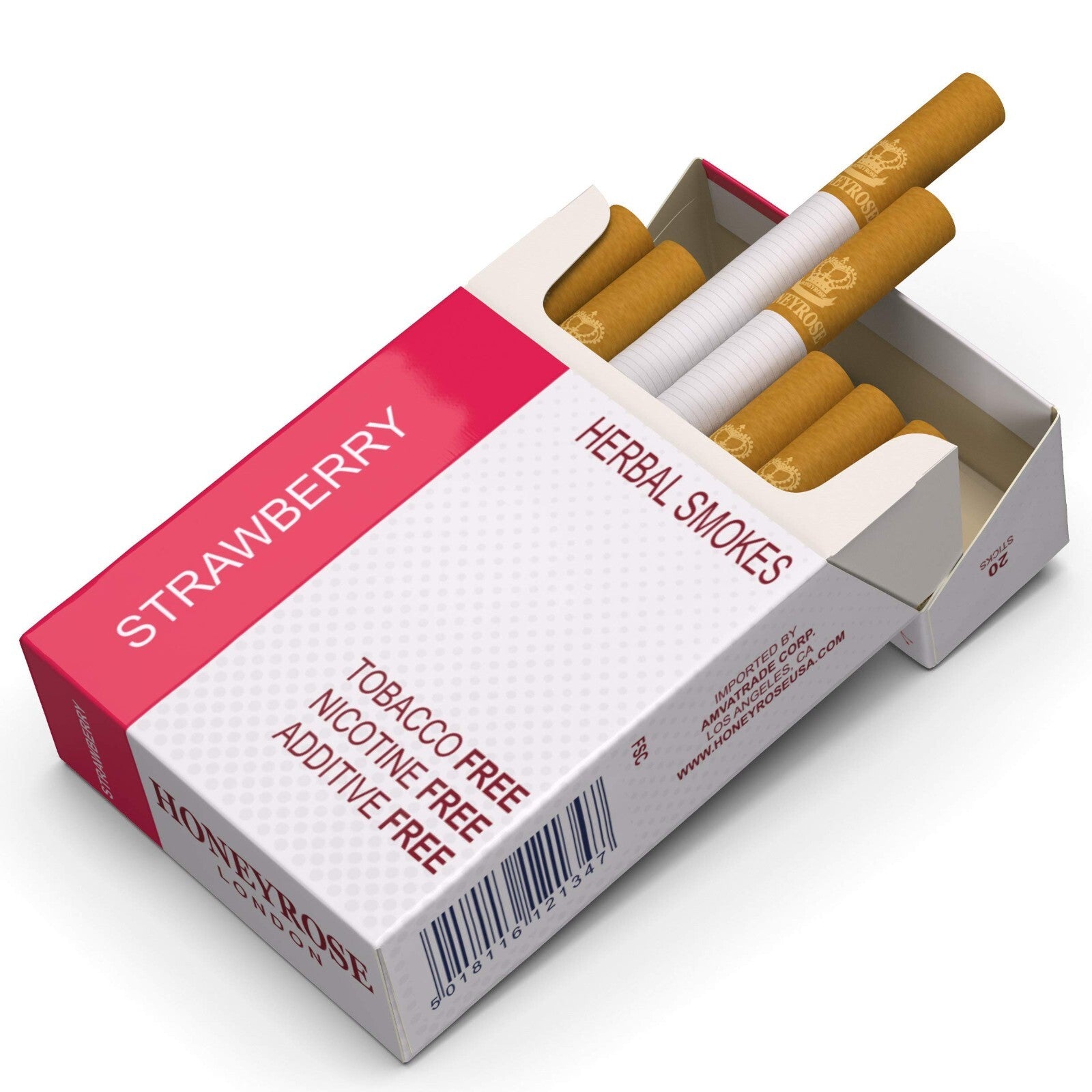 Honeyrose - Strawberry Herbal Sticks 1 Pack of 20
