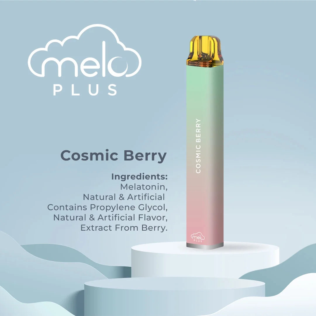 plus Melatonin Diffuser, Cosmic Berry - 800 Puffs | 0% Nicotine, Vegan, Sugar-Free, Gluten-Free Aromatherapy