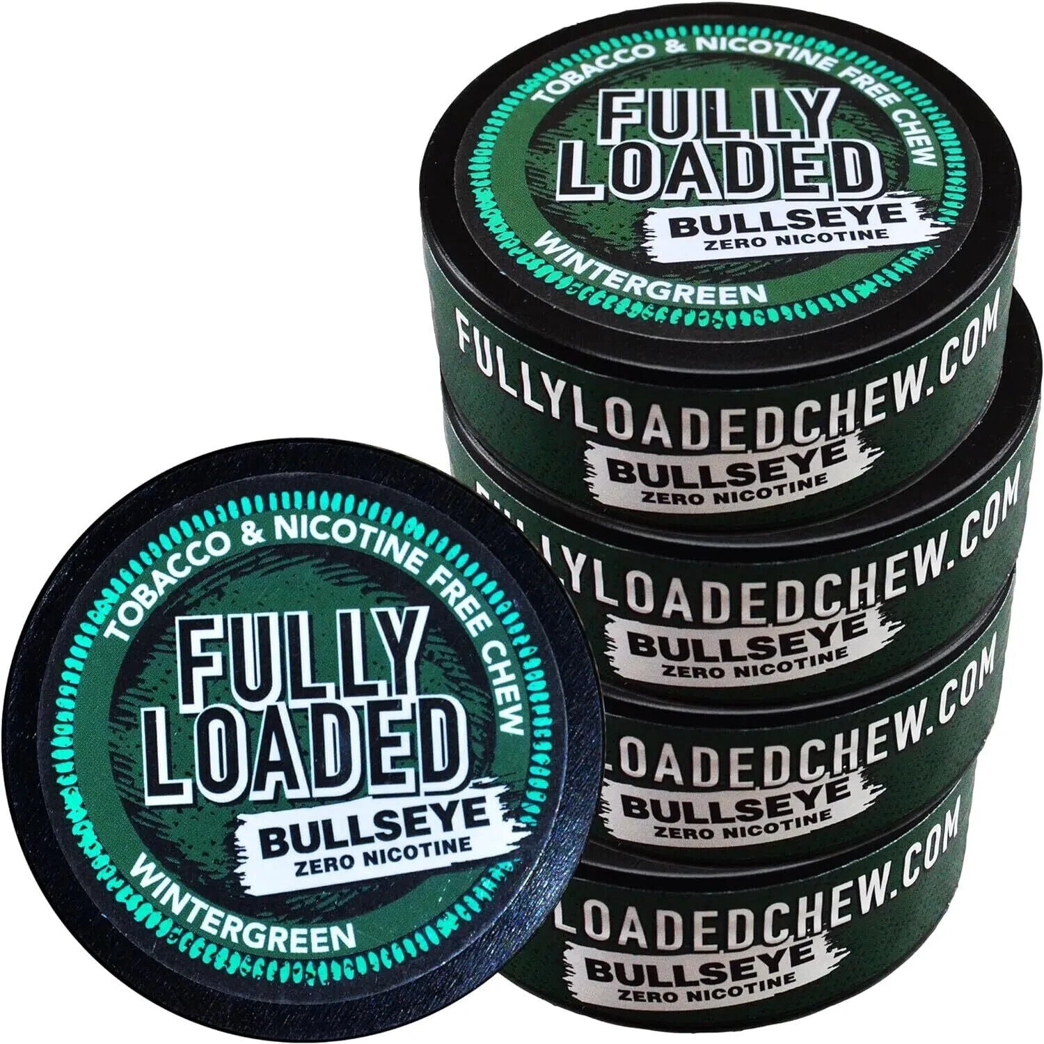 5 Pack - and Nicotine Free Wintergreen Flavored Chew