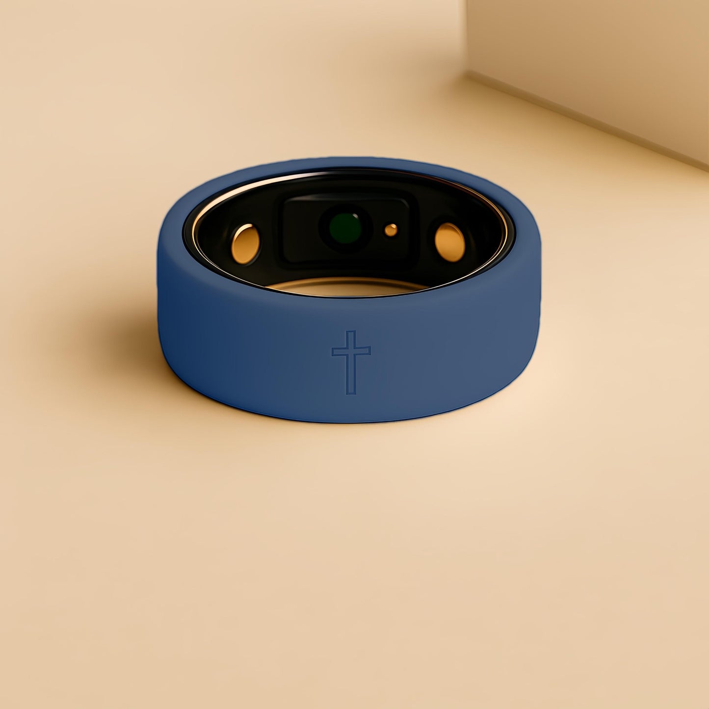 Oura Ring Gen 3/4 & Samsung Galaxy Ring Silicone Case | 2-Pack Thin Fit Cross Symbol, Soft Lightweight Smart Ring Cover