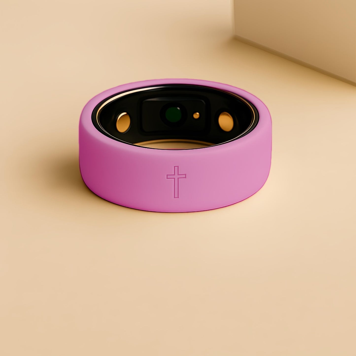 Oura Ring Gen 3/4 & Samsung Galaxy Ring Silicone Case | 2-Pack Thin Fit Cross Symbol, Soft Lightweight Smart Ring Cover