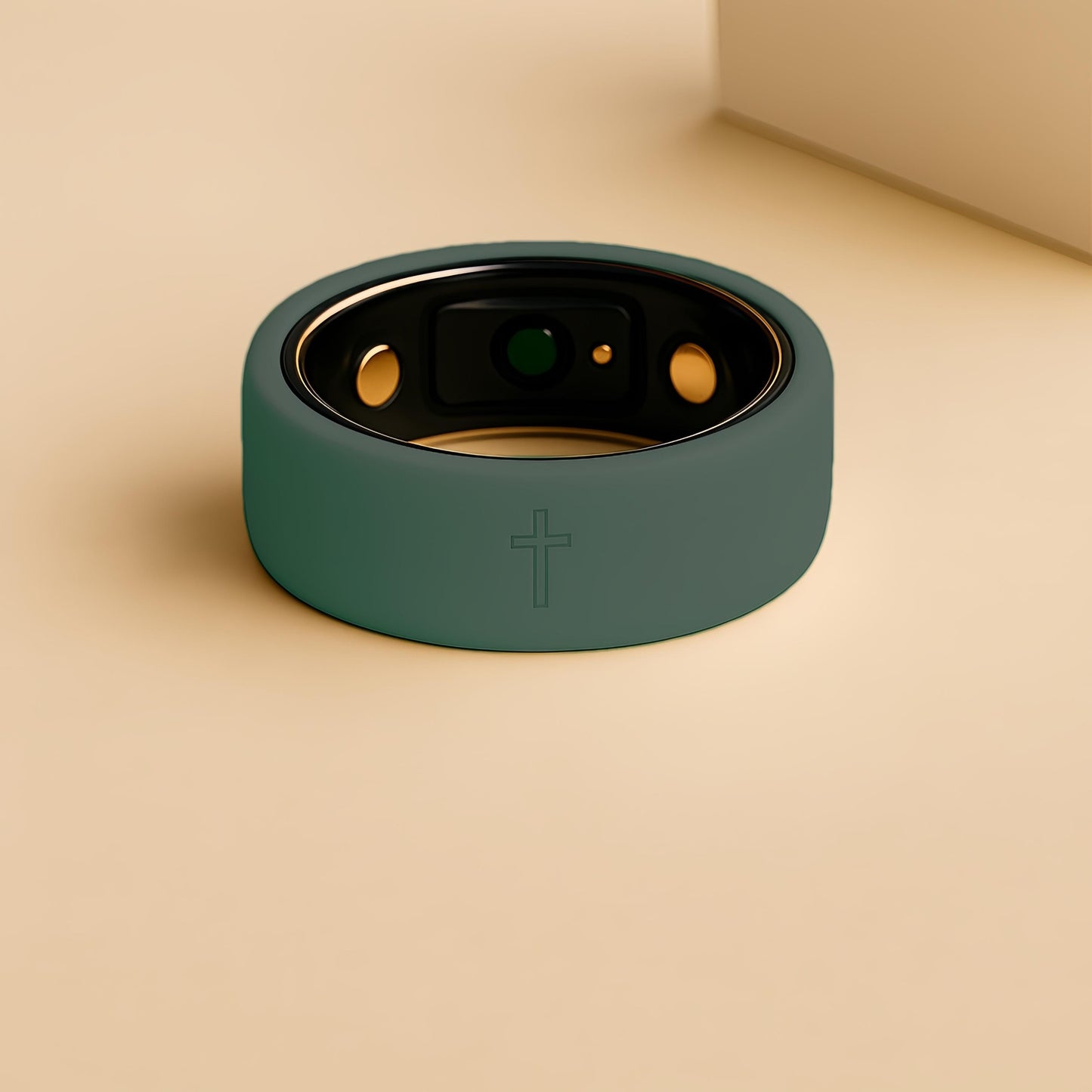 Oura Ring Gen 3/4 & Samsung Galaxy Ring Silicone Case | 2-Pack Thin Fit Cross Symbol, Soft Lightweight Smart Ring Cover
